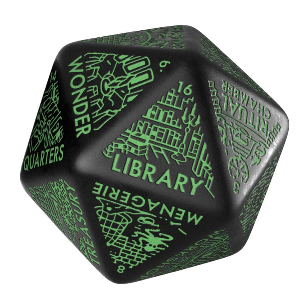 Produktbild Viridian Dice Jumbo Tärning Dungeon Room Generator D20