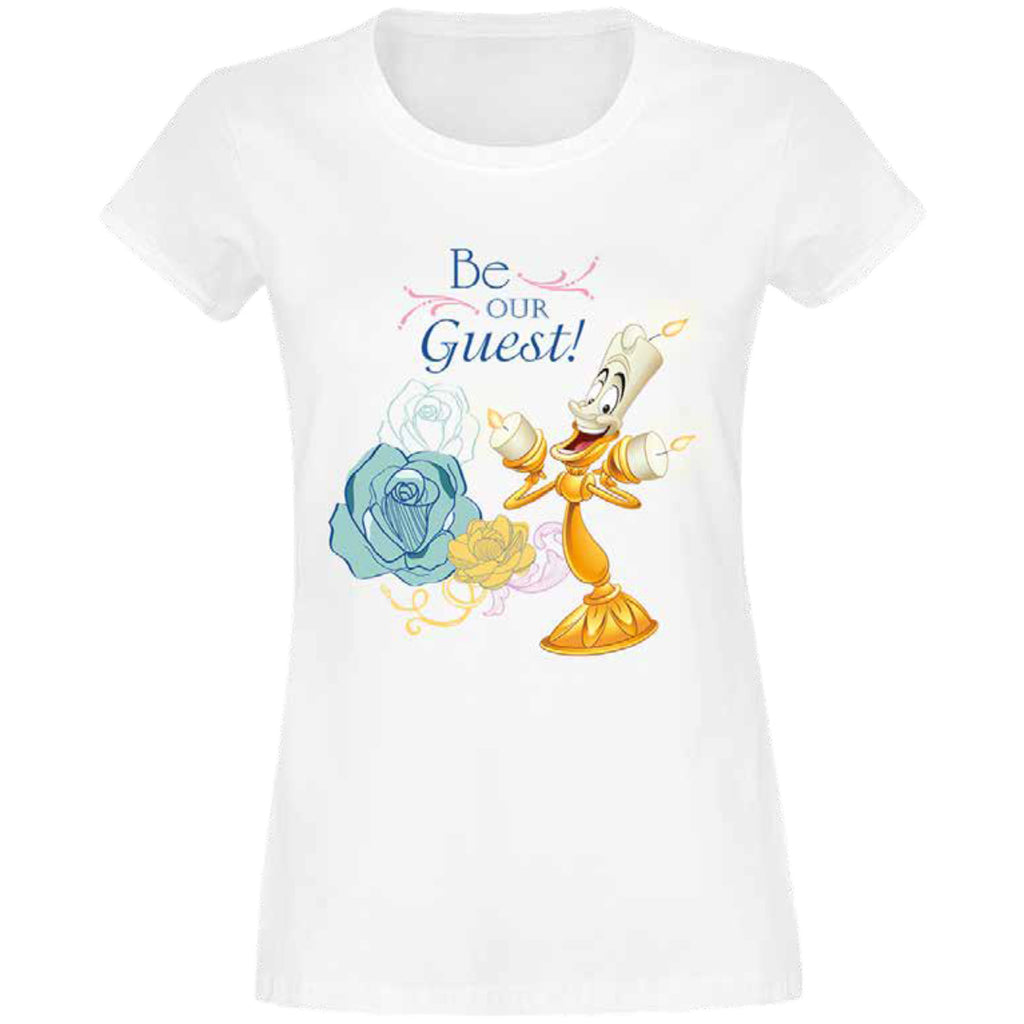 Produktbild Skönheten och Odjuret - Be Our Guest dam-T-shirt vit
