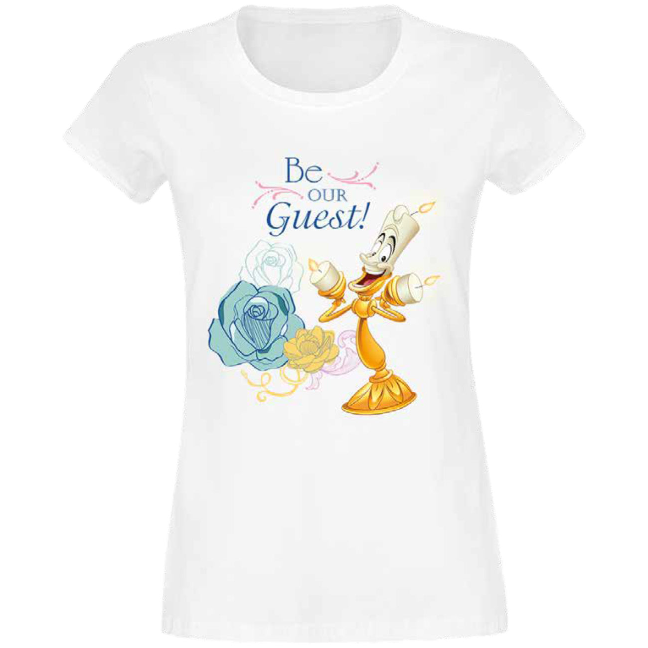 Produktbild Skönheten och Odjuret - Be Our Guest dam-T-shirt vit
