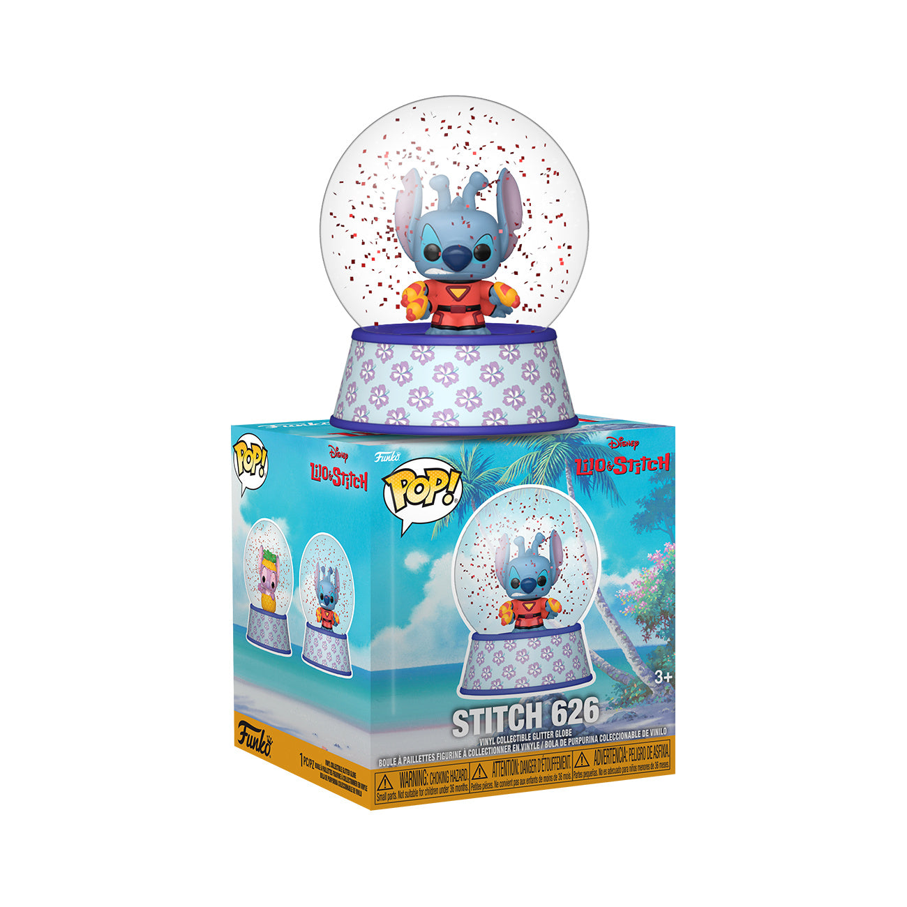 Produktbild Stitch Funko Pop Mystery Glitter Snöglob 12-pack Display - Lilo & Stitch