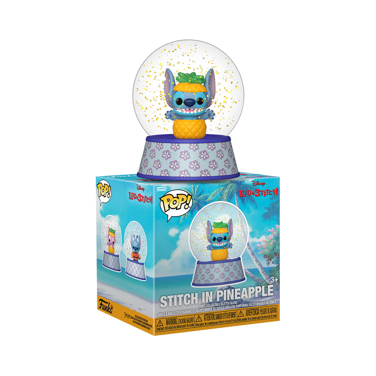 Produktbild Stitch Funko Pop Mystery Glitter Snöglob 12-pack Display - Lilo & Stitch