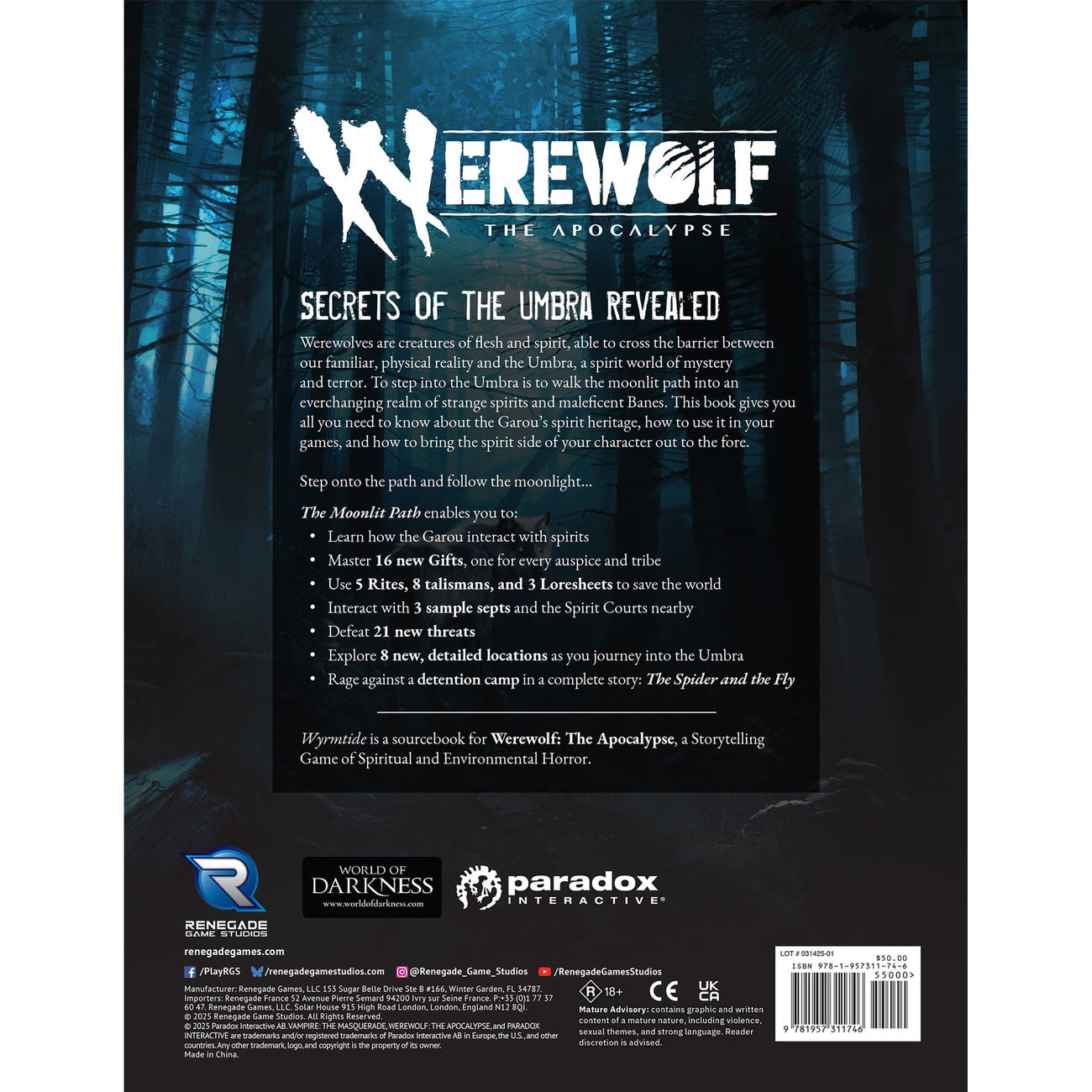 Produktbild Werewolf: The Apocalypse 5th Edition – rollspelsbok The Moonlit