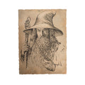 Produktbild Hobbit Konsttryck Porträtt av Gandalf den Grå 21 x 28