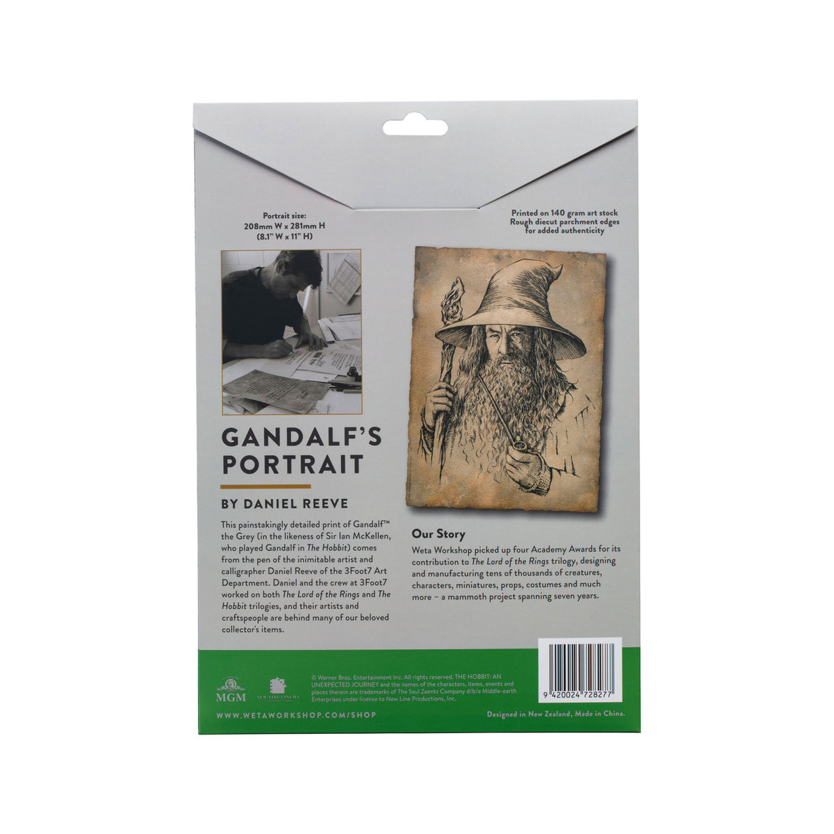 Produktbild Hobbit Konsttryck Porträtt av Gandalf den Grå 21 x 28
