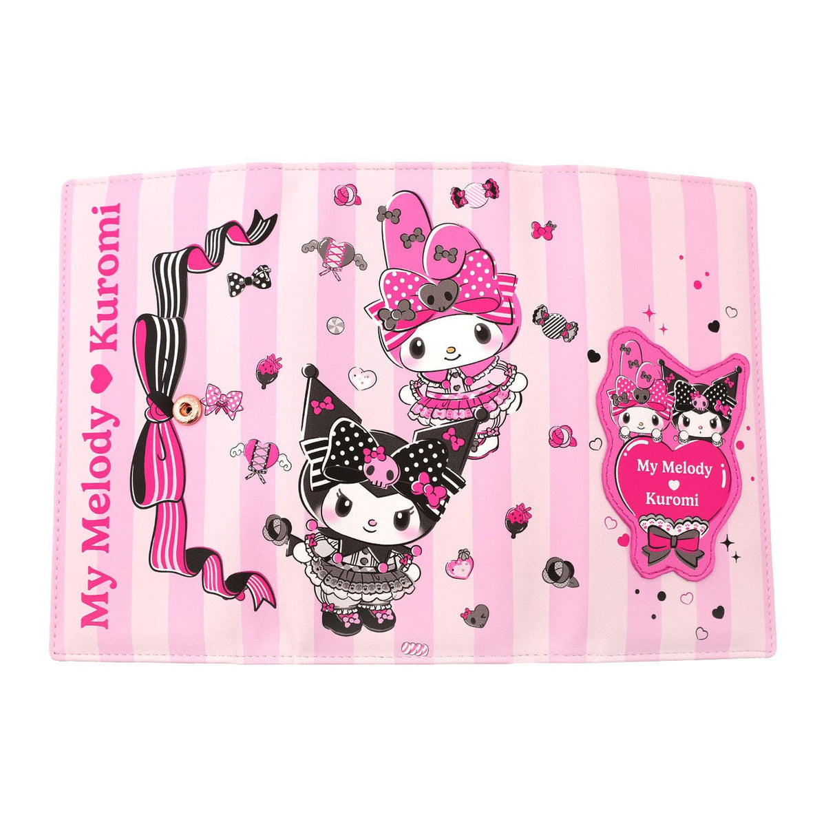 Produktbild Sanrio Pink Black Party Series Plånbok Kuromi & My Melody