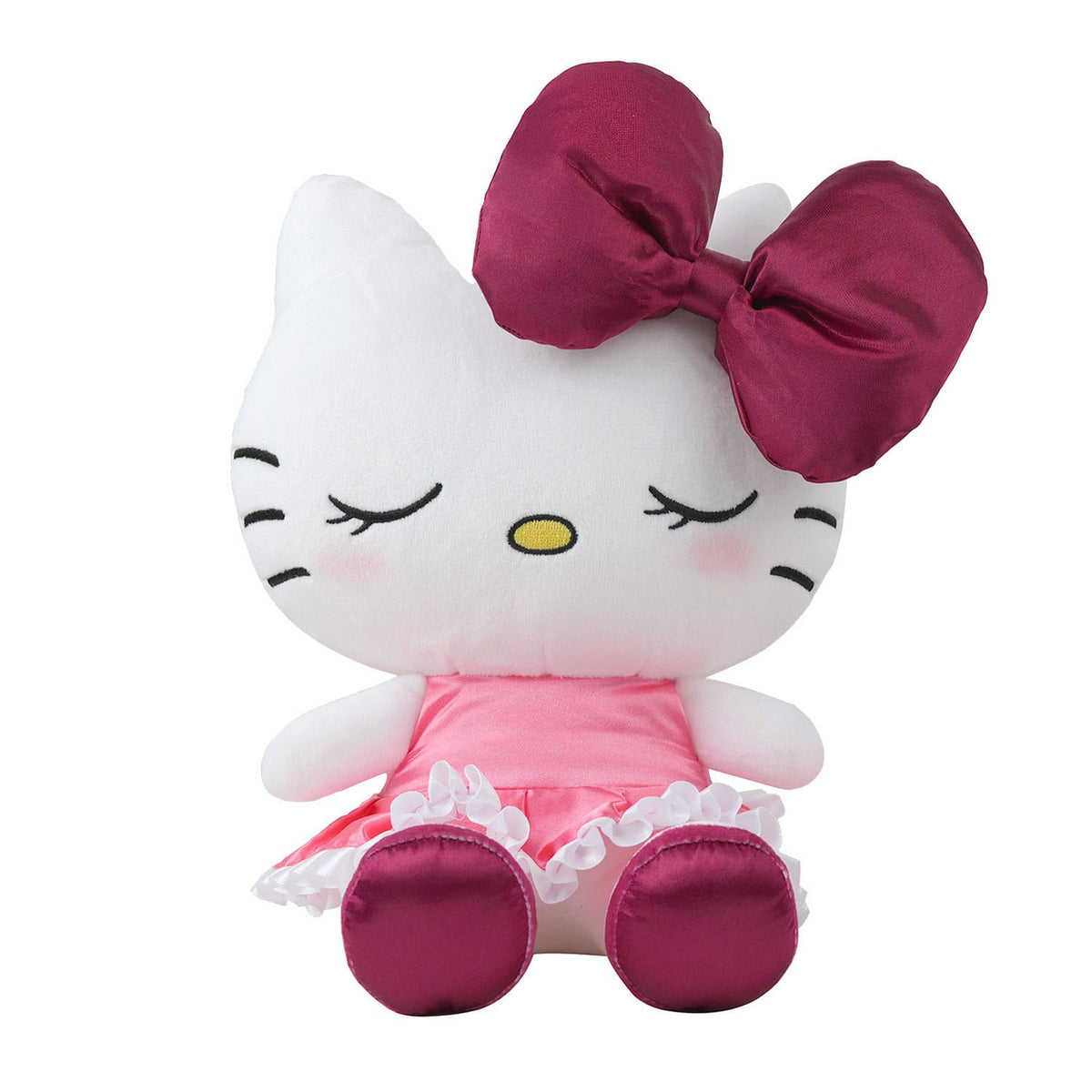 Produktbild Sanrio Gosedjursfigur Hello Kitty röd sammetklänning L 22 cm