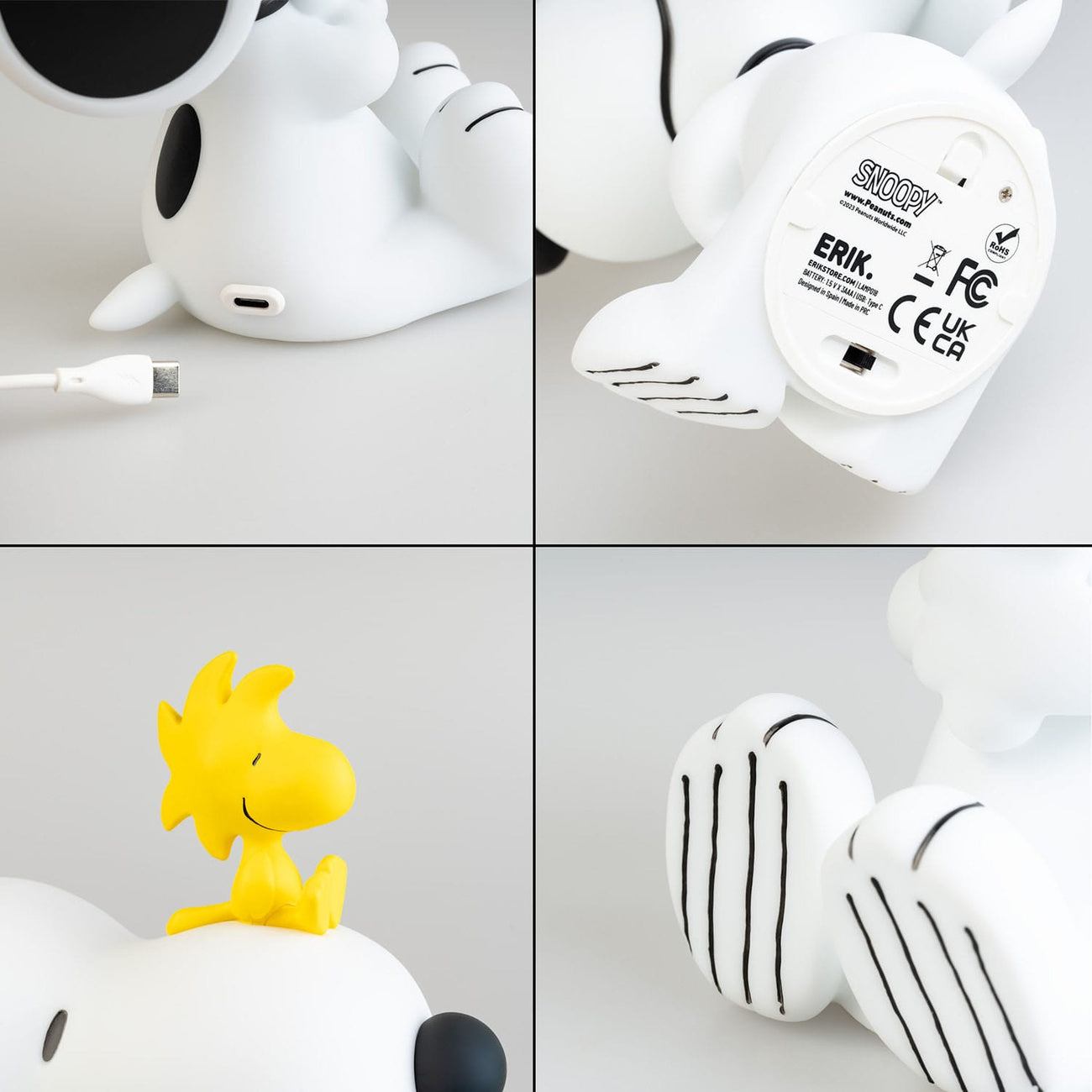 Produktbild Peanuts-lampa med USB-C Snoopy