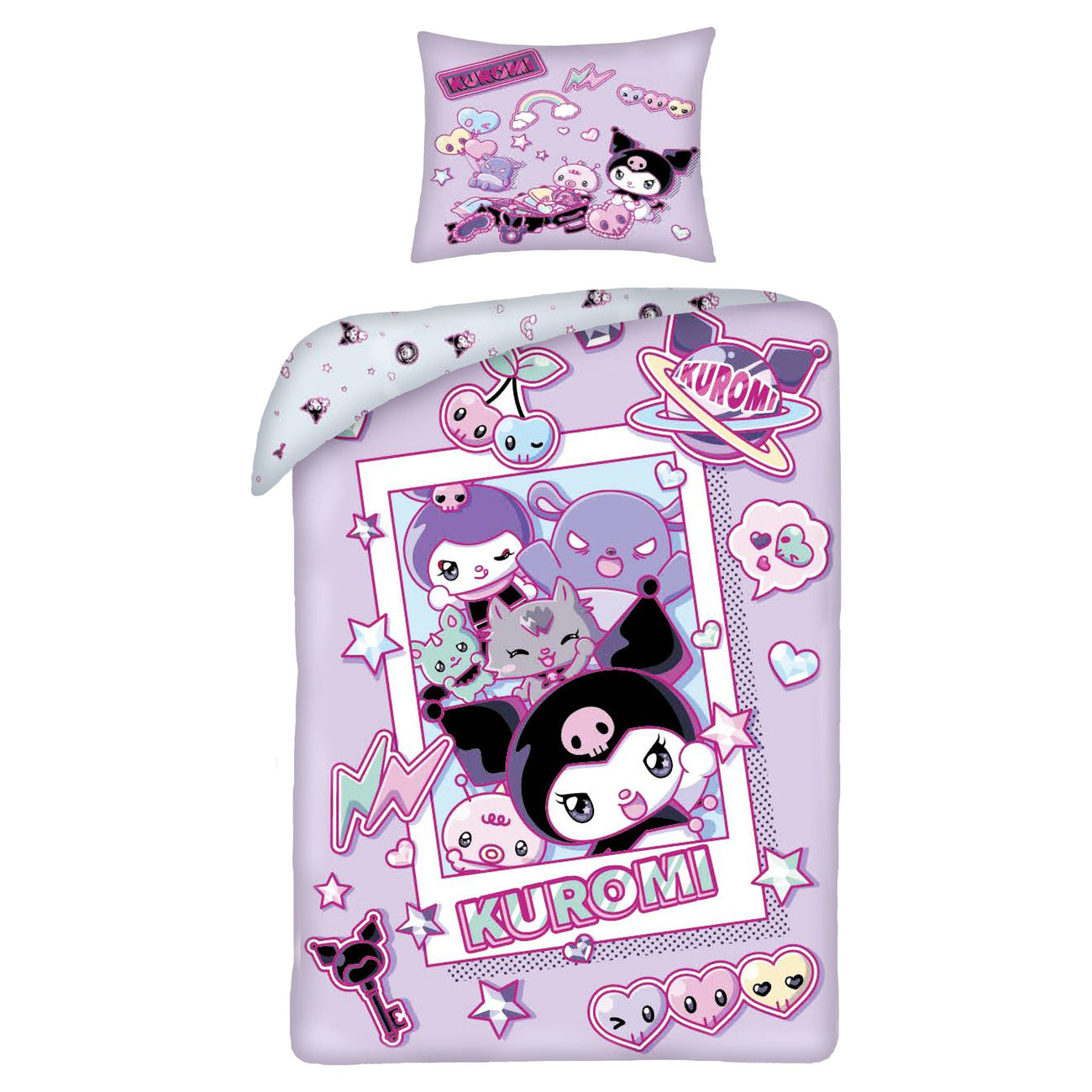 Produktbild Sanrio Sängkläder Kuromi Ver. 2 140 x 200 cm / 70 x 90 cm