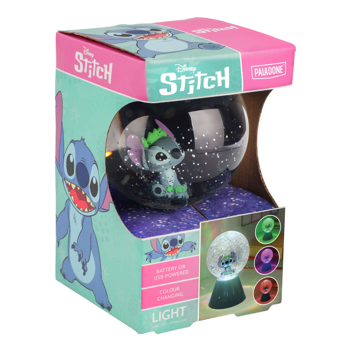 Produktbild Lilo & Stitch LED-lampa Stitch Glitterkula 17 cm