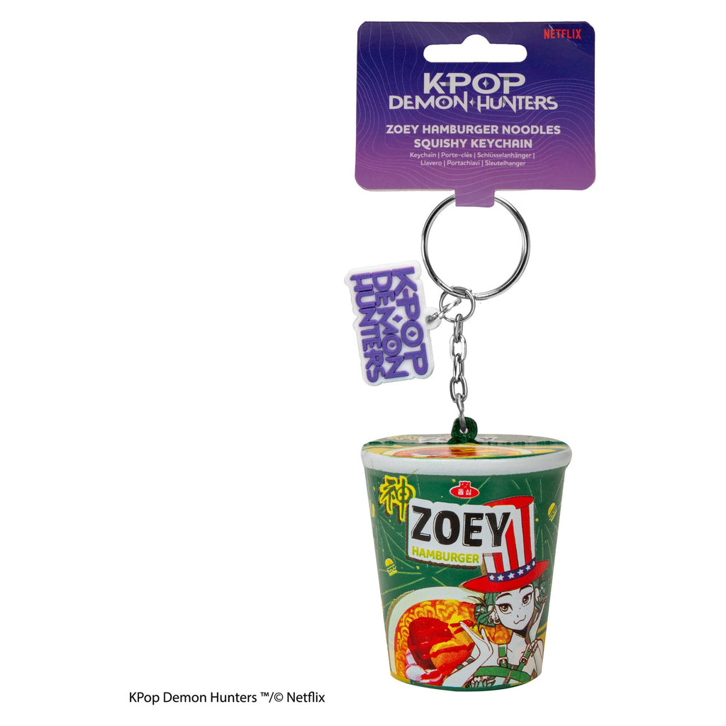 Produktbild KPop Demon Hunters Squishy Nyckelring Zoey Hamburger