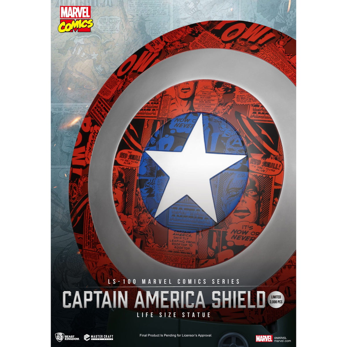 Produktbild Marvel Comics PVC Captain America Sköld Life Size-staty