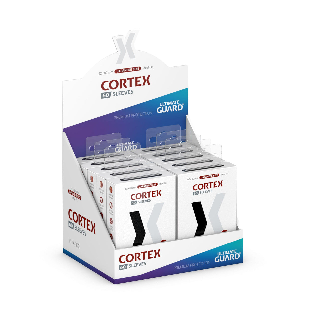 Produktbild Ultimate Guard Cortex Sleeves Japanese Size (60) - Black
