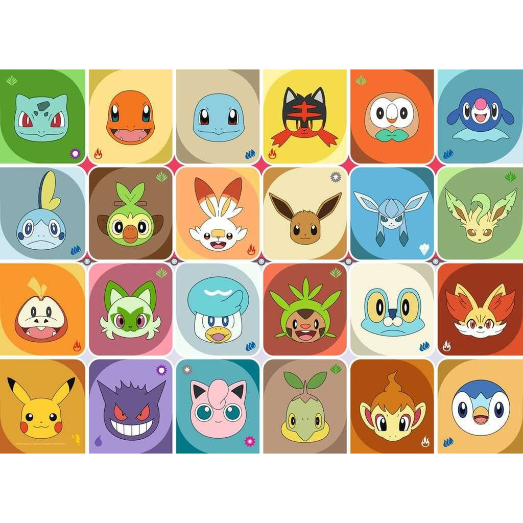 Produktbild Pokémon barnpussel Pokémon-ansikten (100 XXL-bitar)
