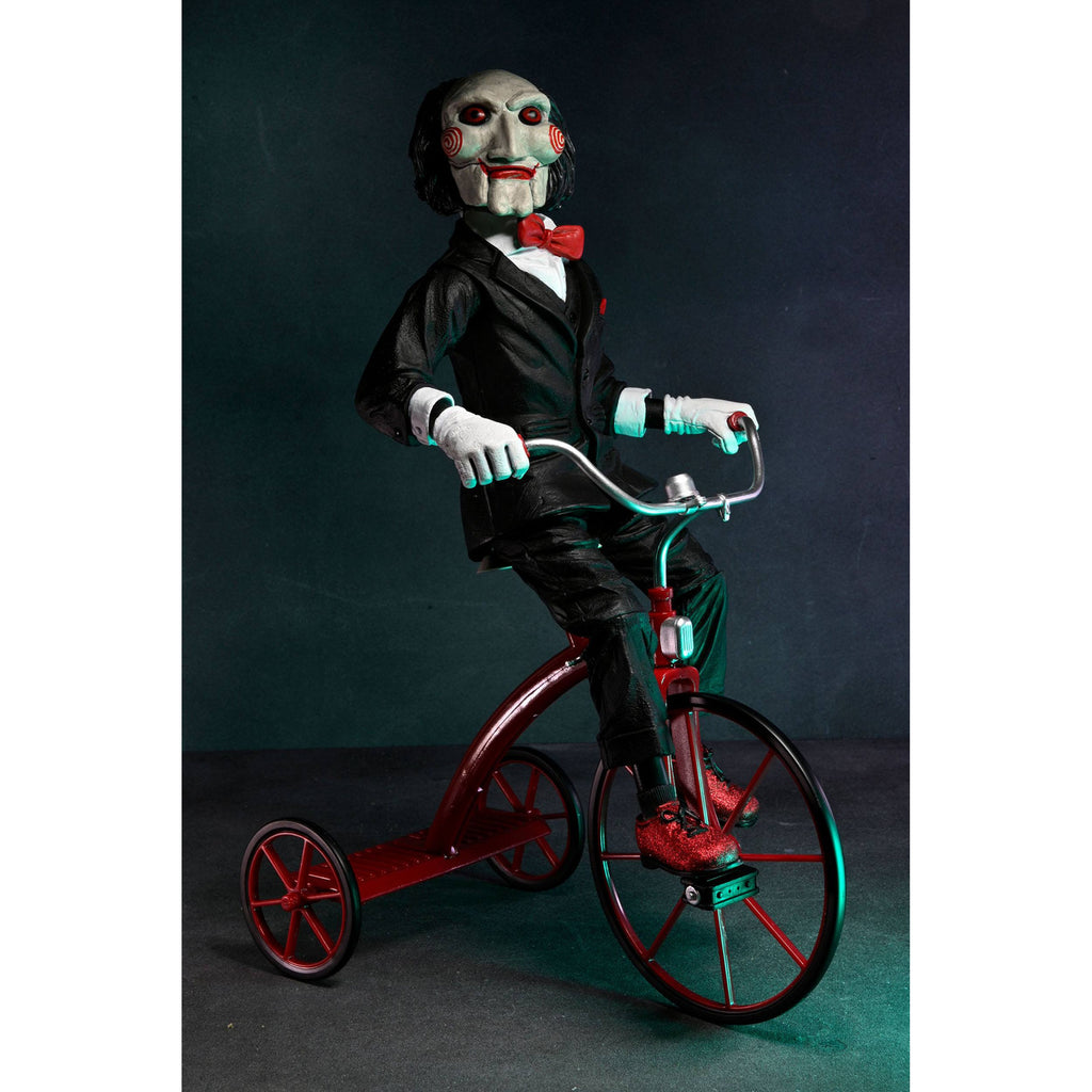 Produktbild Saw actionfigur med ljud Billy med trehjuling 30 cm