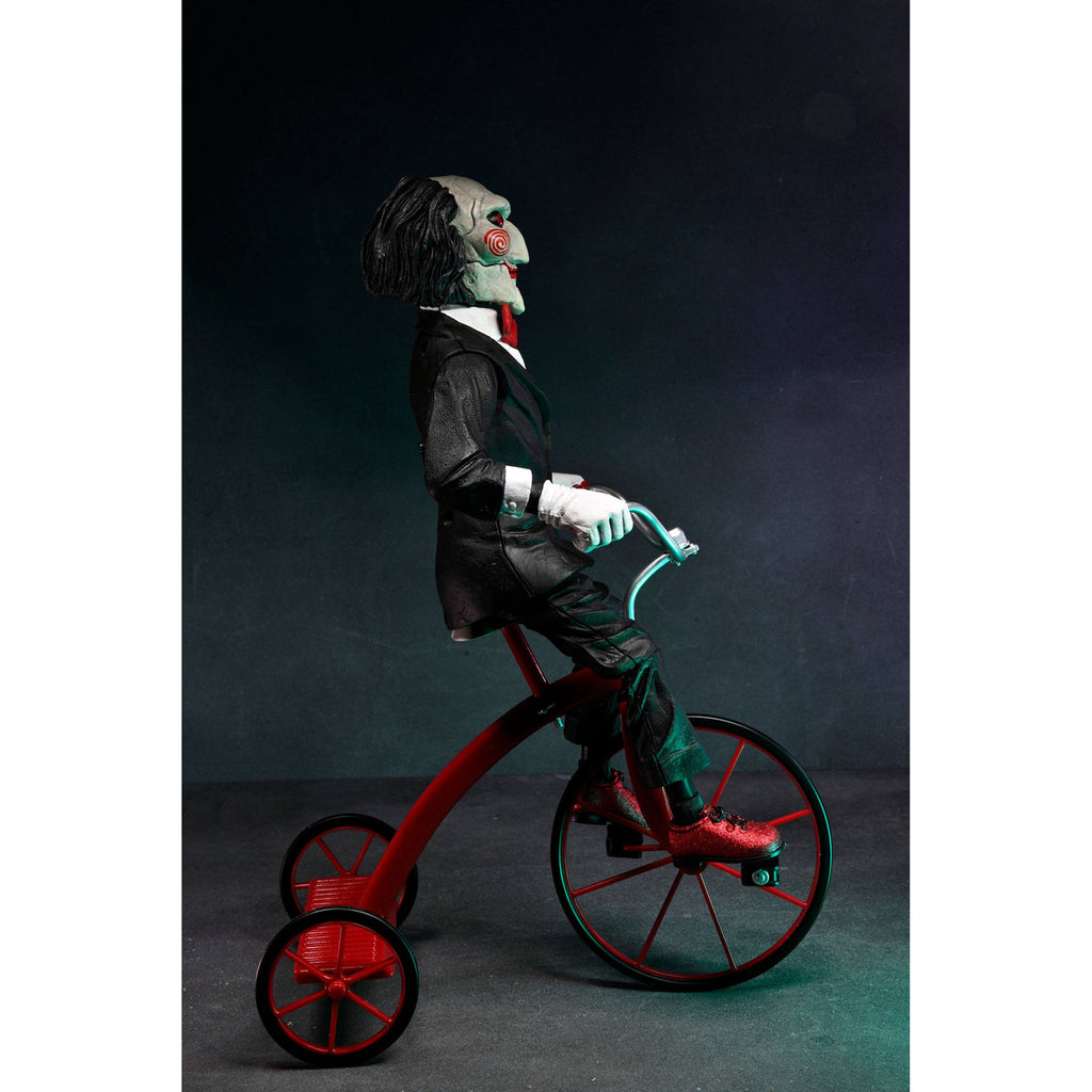 Produktbild Saw actionfigur med ljud Billy med trehjuling 30 cm