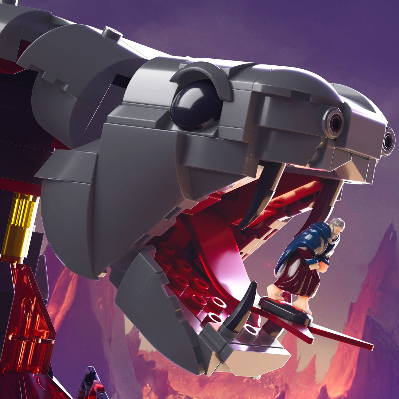 Produktbild Masters of the Universe Mattel Brick Shop Byggset Snake Mountain