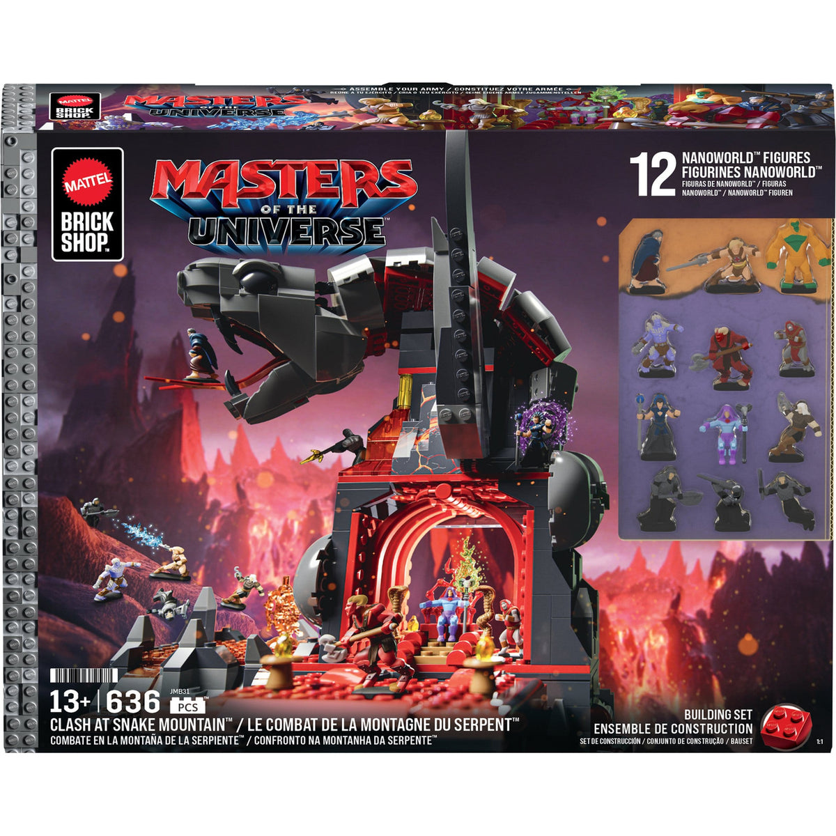 Produktbild Masters of the Universe Mattel Brick Shop Byggset Snake Mountain