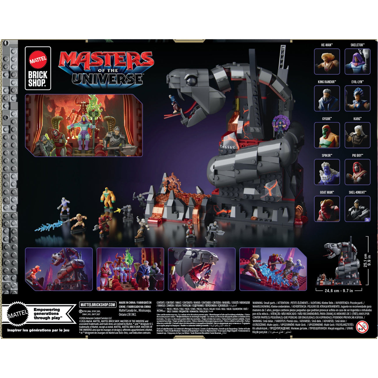 Produktbild Masters of the Universe Mattel Brick Shop Byggset Snake Mountain