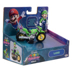 Produktbild Super Mario Galaxy – Luigi actionfigur från filmen med motorcykel