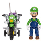 Produktbild Super Mario Galaxy – Luigi actionfigur från filmen med motorcykel