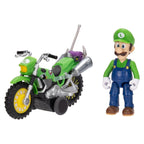 Produktbild Super Mario Galaxy – Luigi actionfigur från filmen med motorcykel