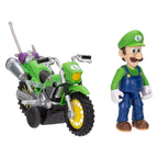 Produktbild Super Mario Galaxy – Luigi actionfigur från filmen med motorcykel