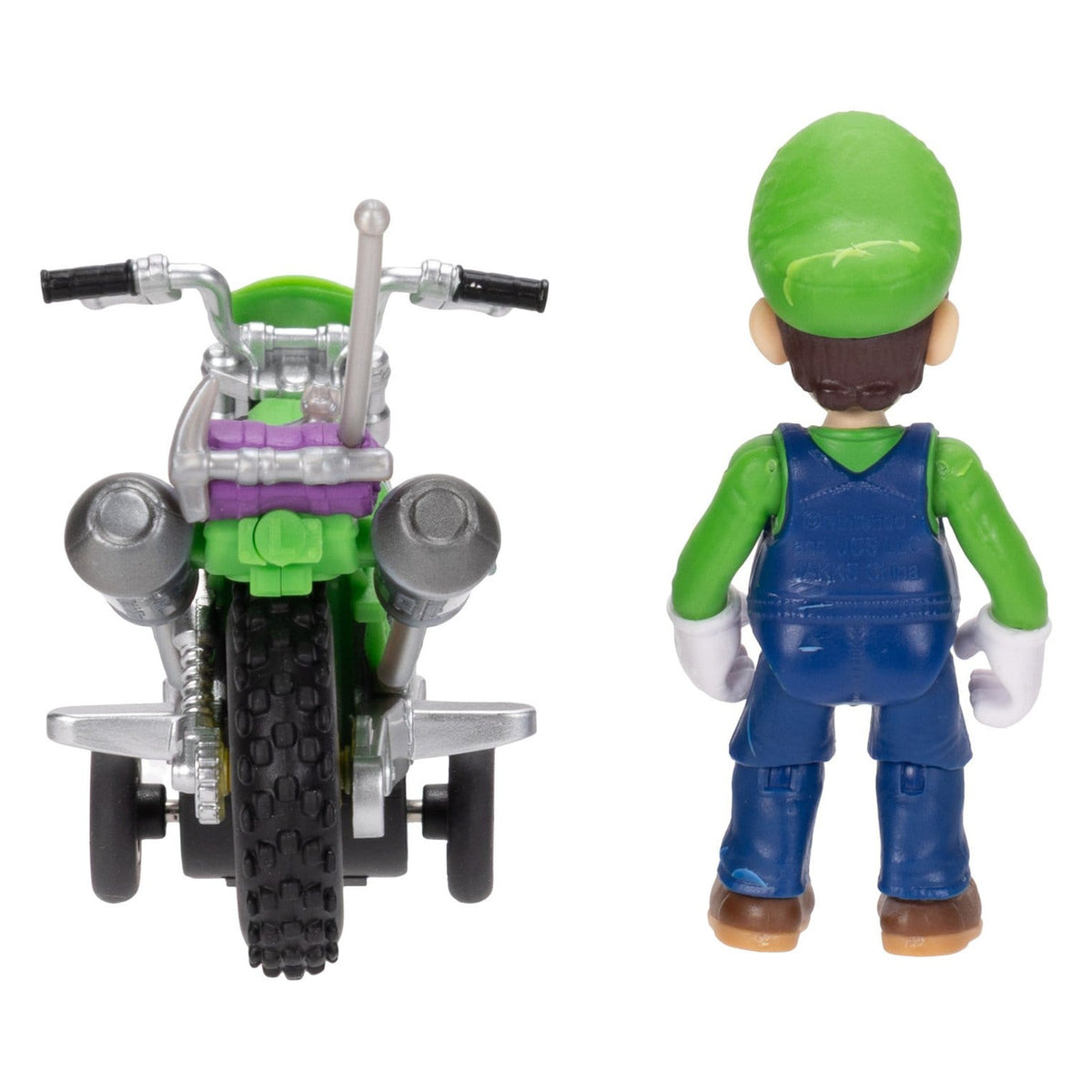 Produktbild Super Mario Galaxy – Luigi actionfigur från filmen med motorcykel