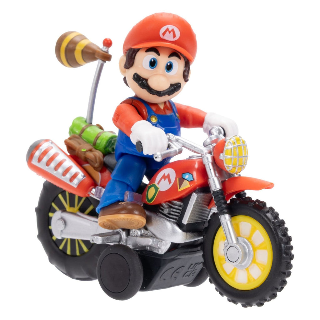Produktbild Super Mario Galaxy Movie actionfigur med motorcykel
