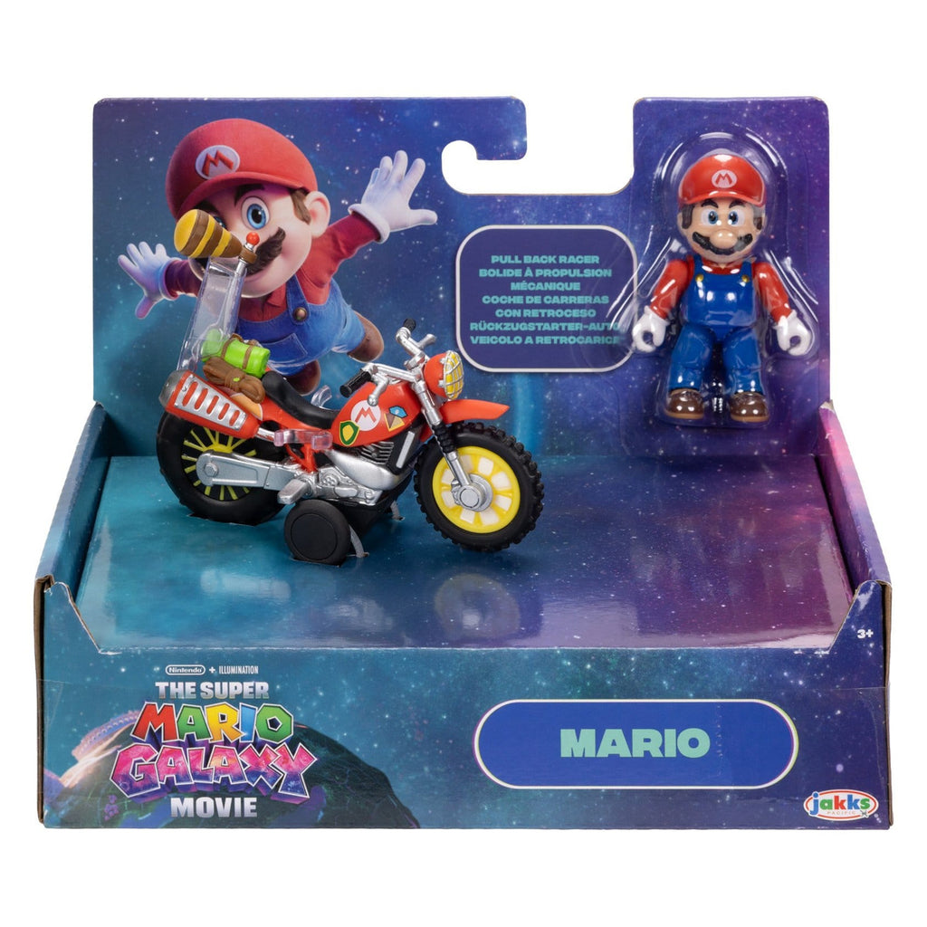 Produktbild Super Mario Galaxy Movie actionfigur med motorcykel