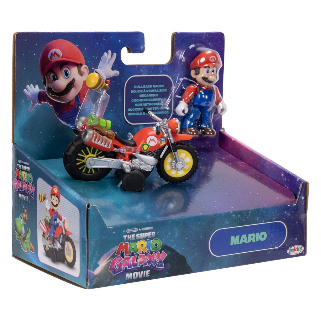 Produktbild Super Mario Galaxy Movie actionfigur med motorcykel