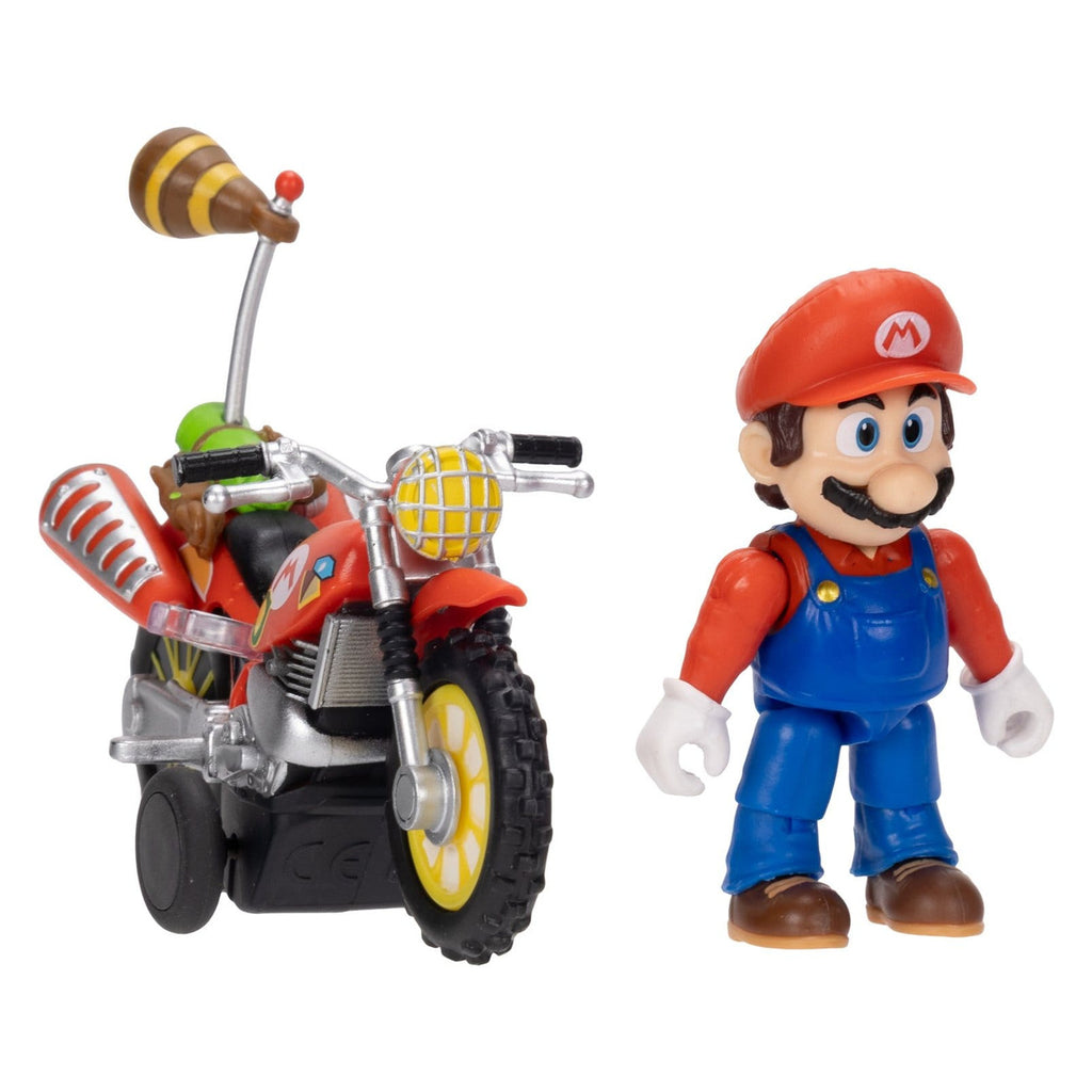Produktbild Super Mario Galaxy Movie actionfigur med motorcykel