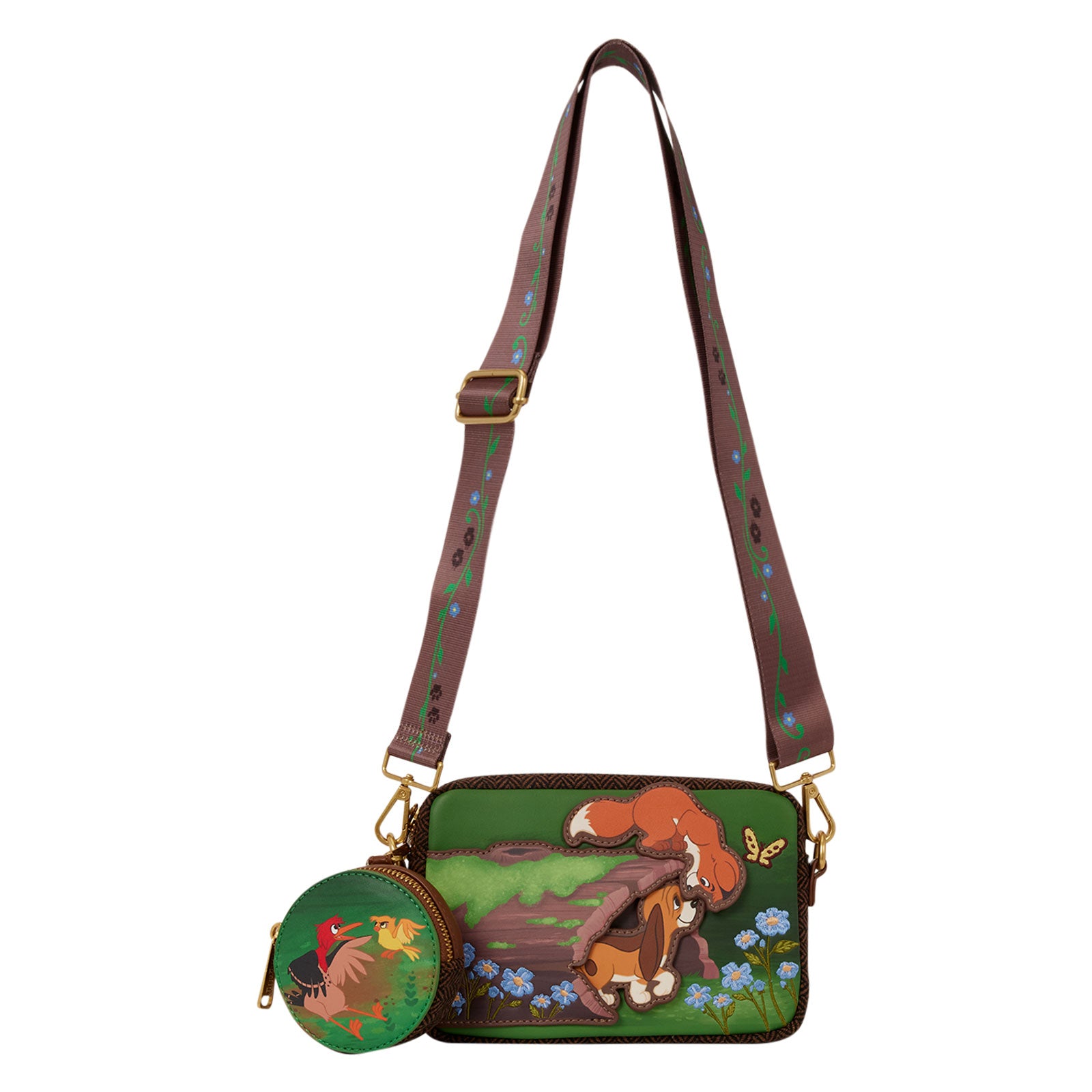 Produktbild Räv och röd hund - Tod och Vixey crossbody-väska med plånbok