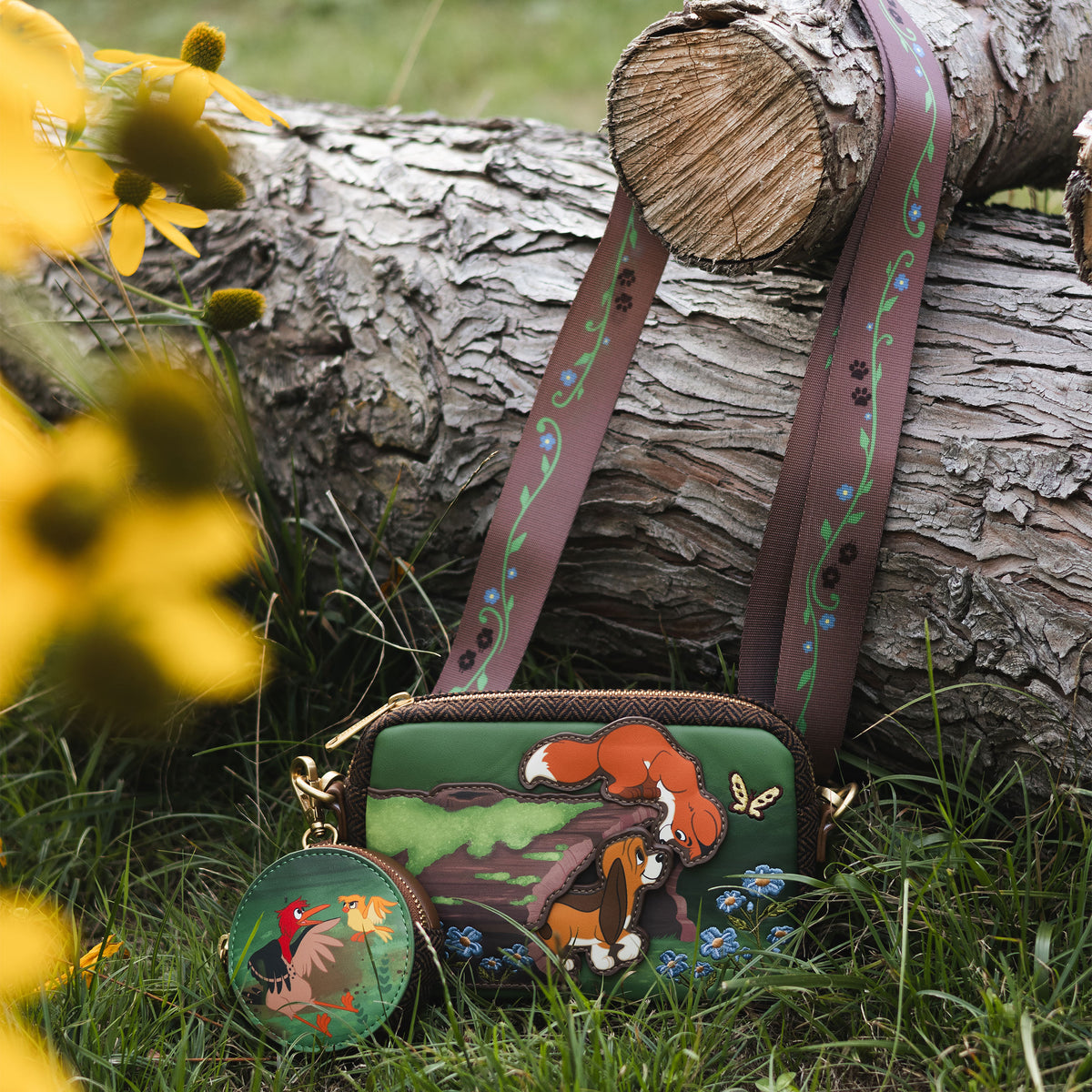 Produktbild Räv och röd hund - Tod och Vixey crossbody-väska med plånbok