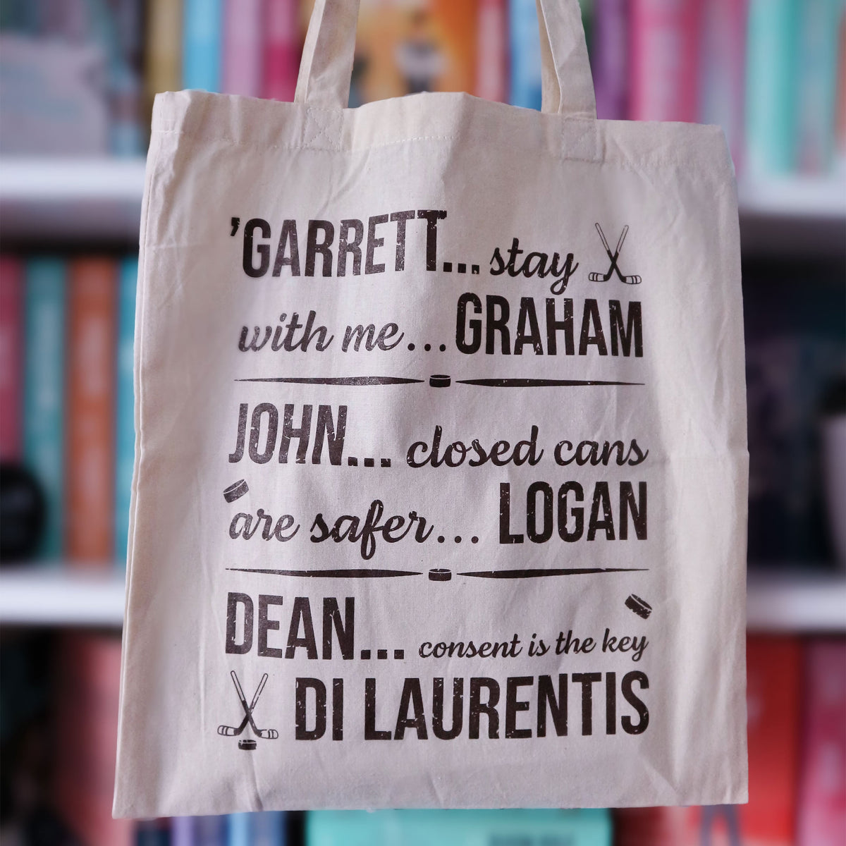 Produktbild Garrett, John och Dean tygkasse för Off Campus-fans
