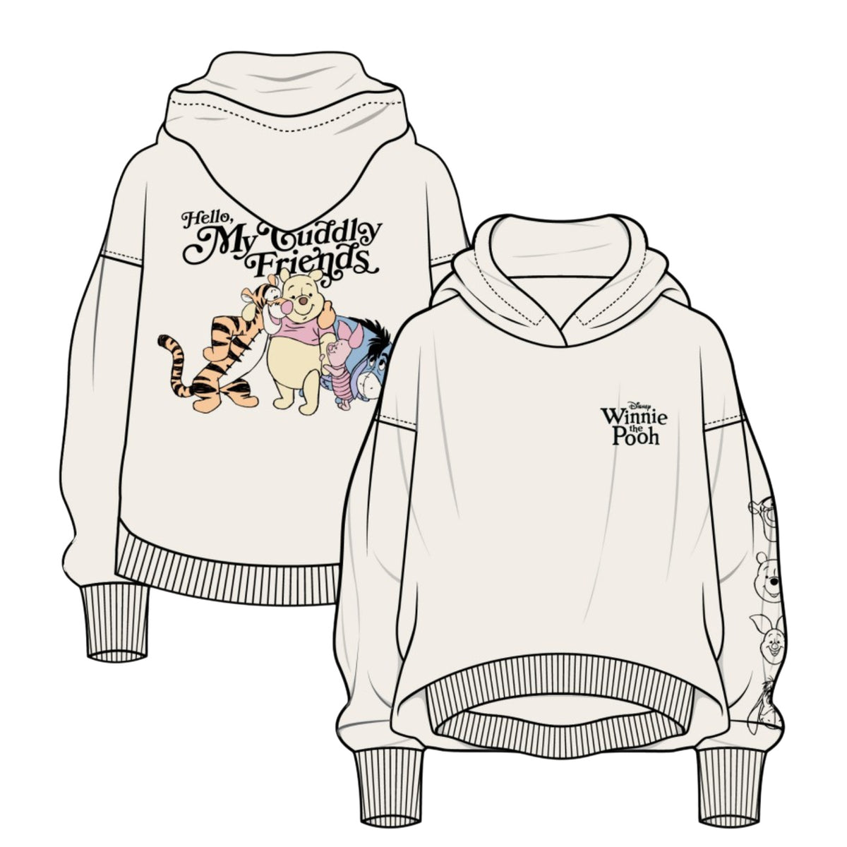 Produktbild Nalle Puh - Friends Hoodie beige