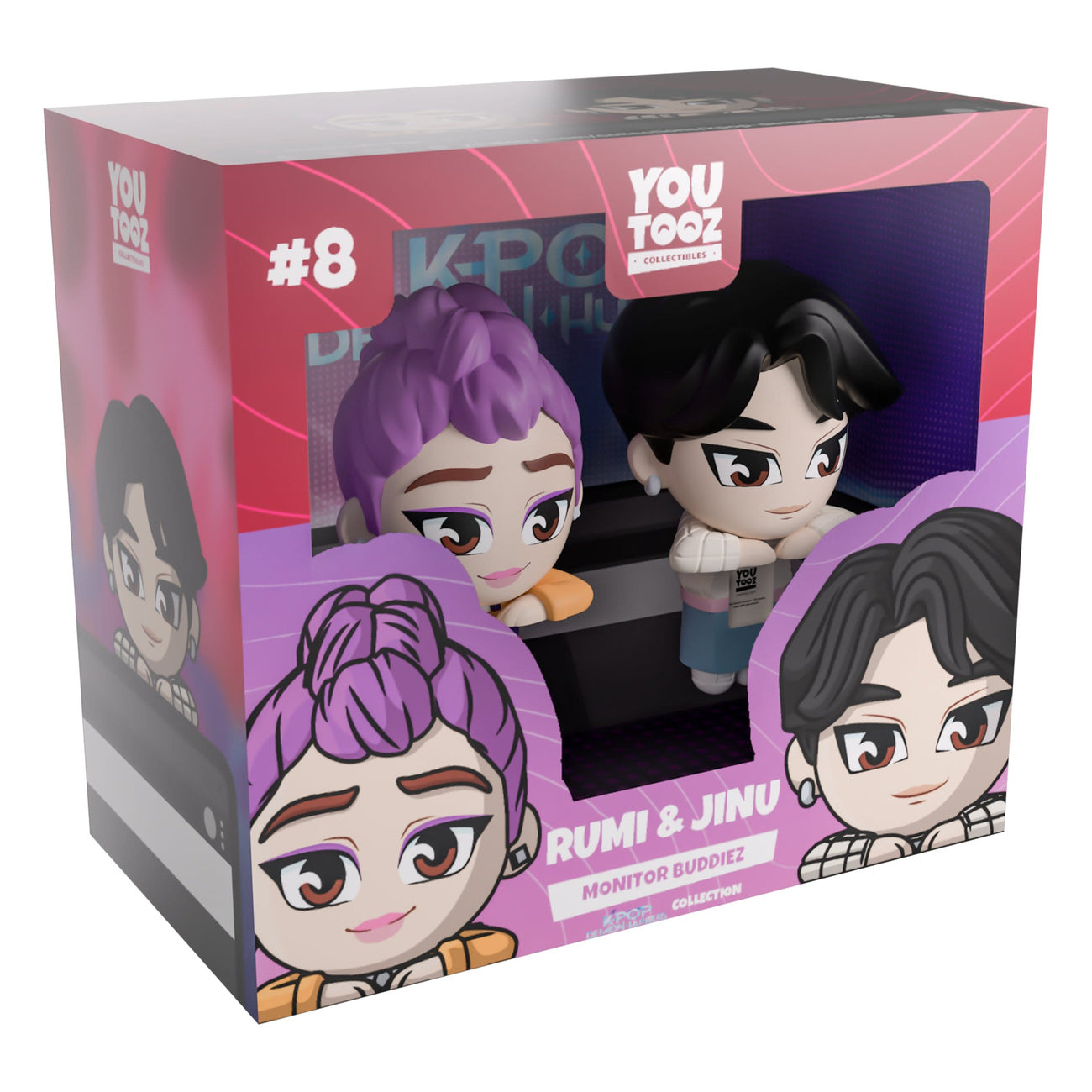 Produktbild KPop Demon Hunters - Jinu och Rumi Monitor Buddiez vinylfigursset