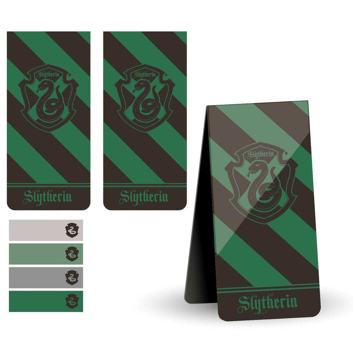 Produktbild Harry Potter - Slytherin bokmärke med klisterlappar