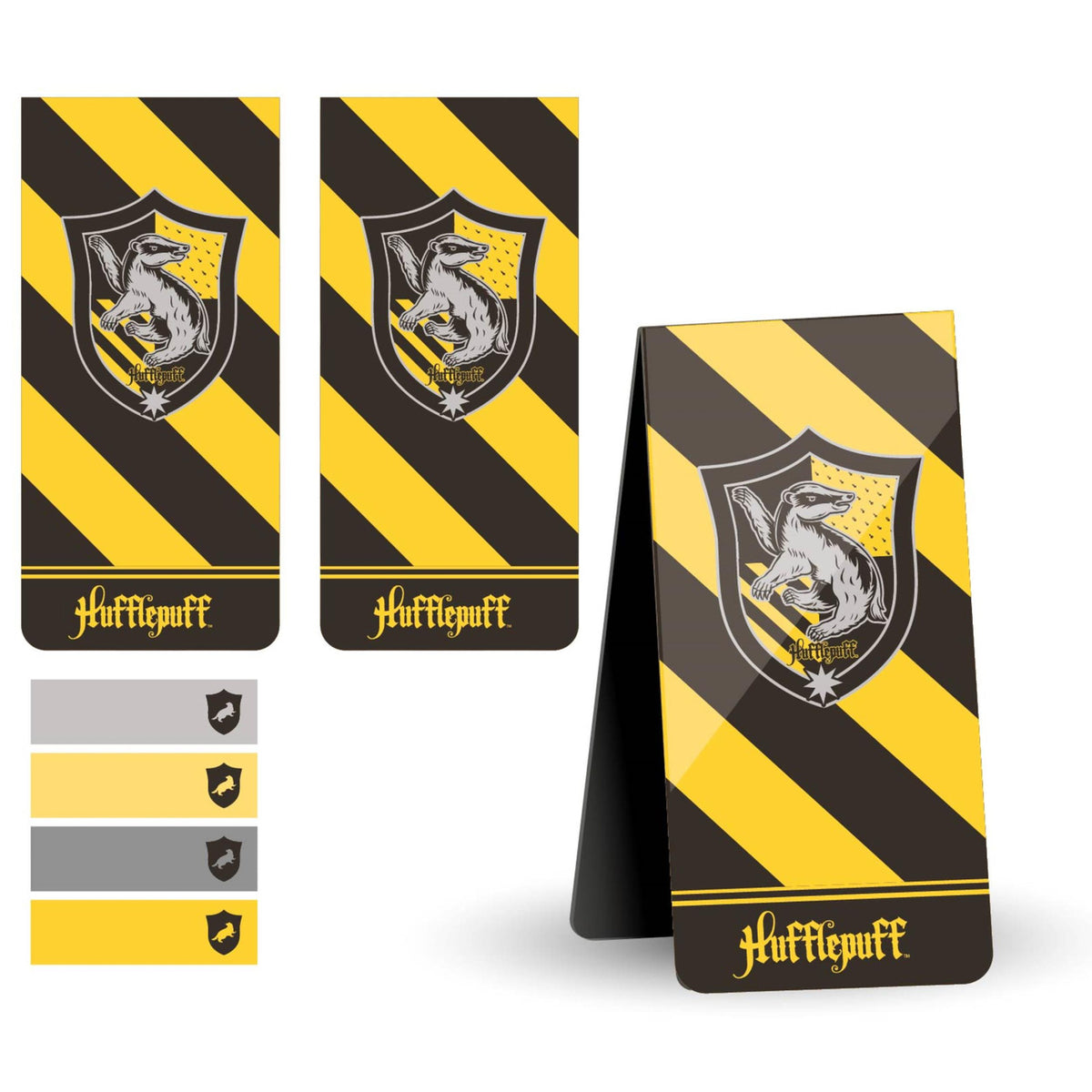 Produktbild Harry Potter - Hufflepuff bokmärke med klisterlappar