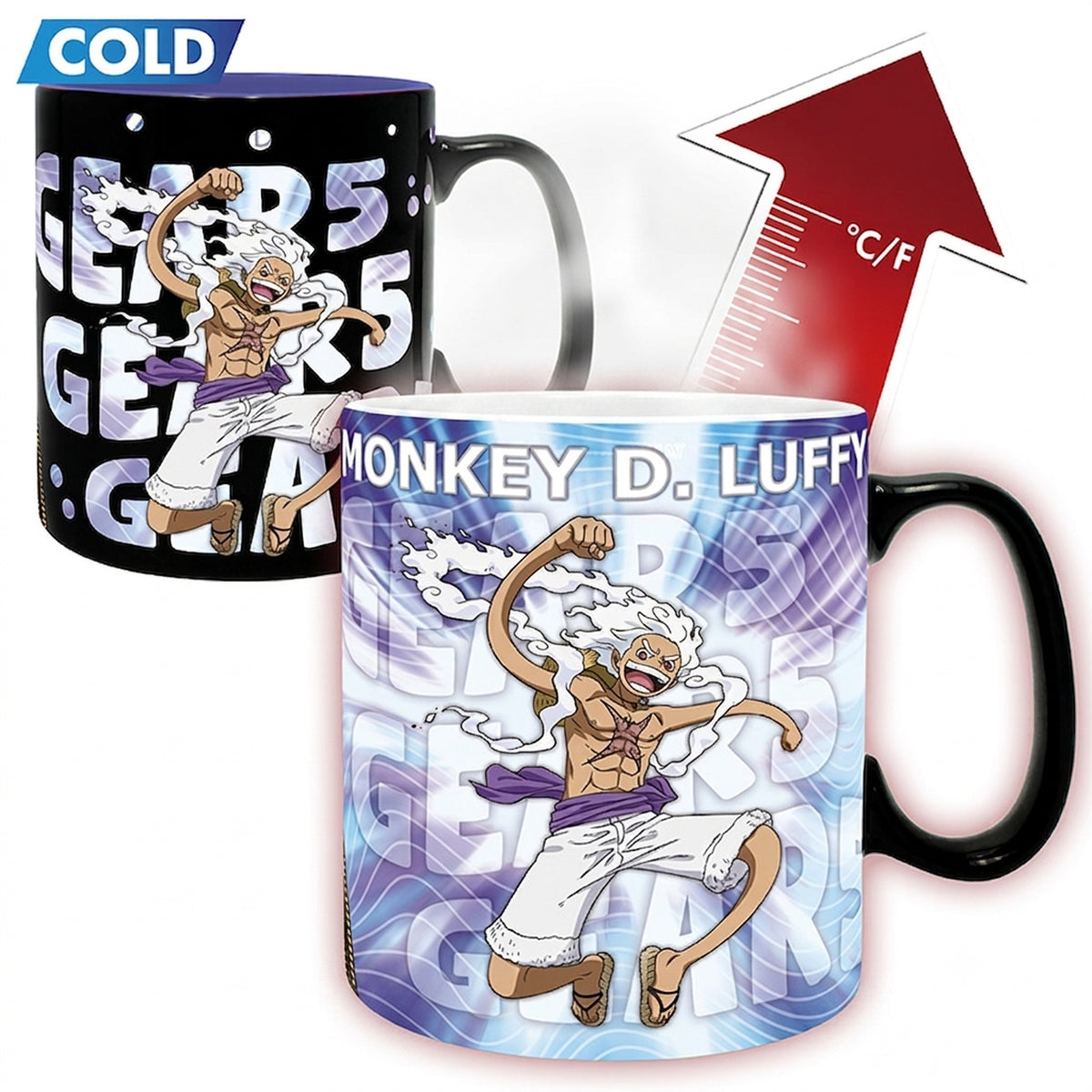 Produktbild One Piece - Monkey D. Luffy Gear 5 mugg med värmeeffekt