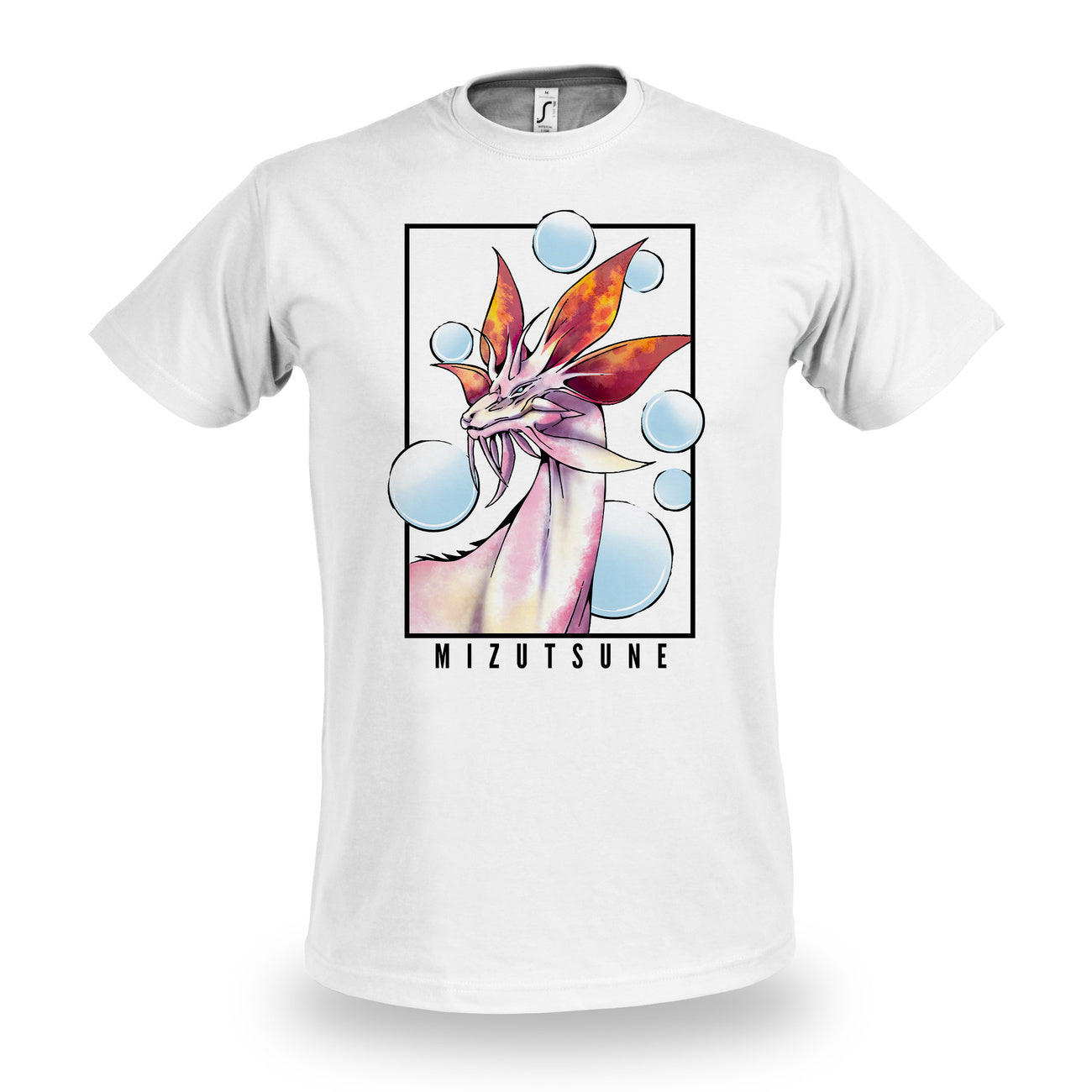 Produktbild Mizutsune vit T-shirt Limited Edition för Monster Hunter-fans