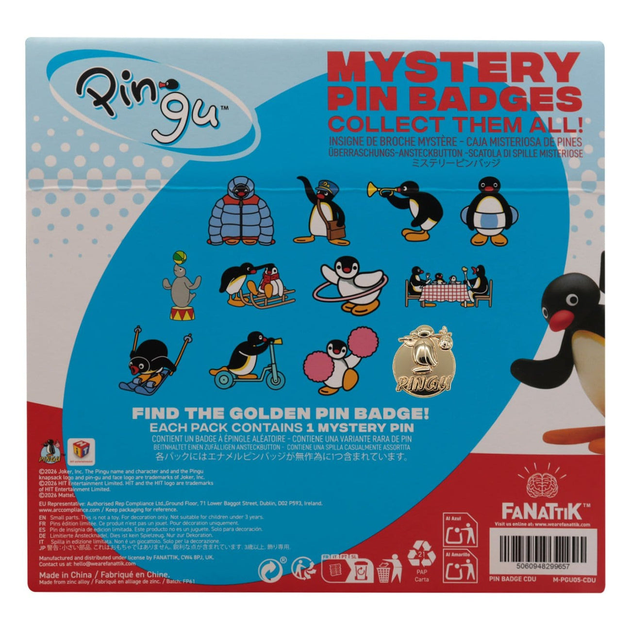 Produktbild Pingu – Mystery-pin 12-pack display