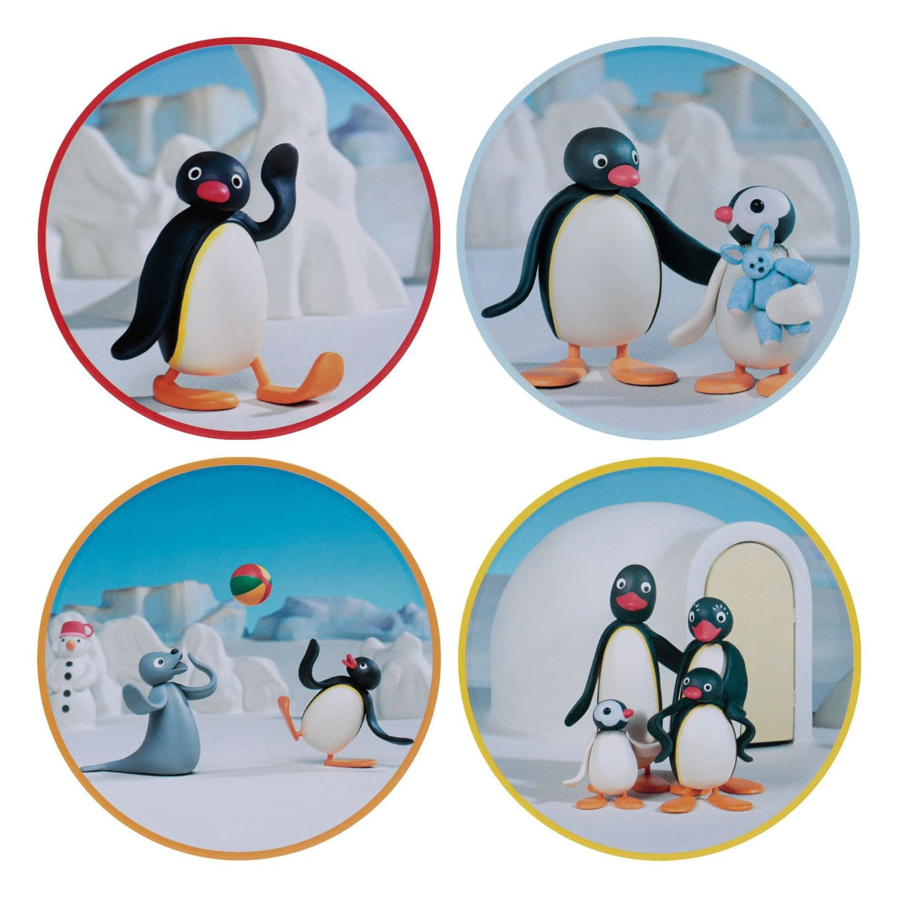 Produktbild Pingu - Family Glasunderlägg 4-pack