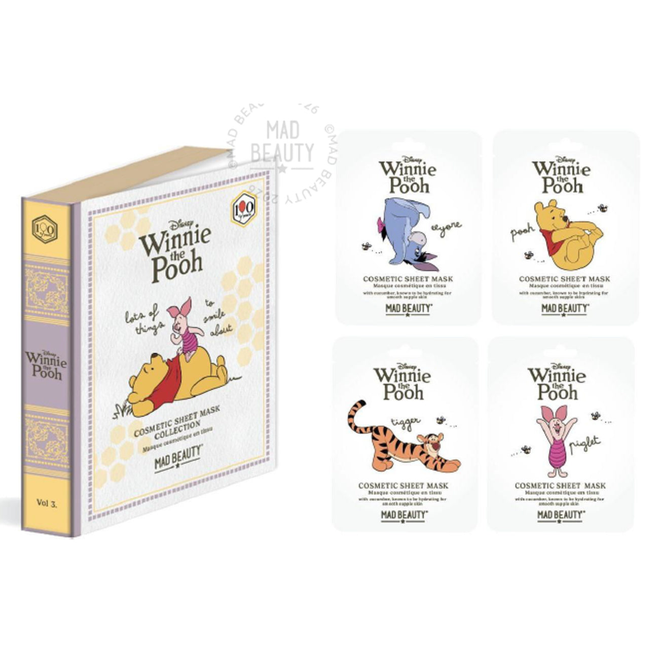 Produktbild Nalle Puh - Ansiktsmasker 4-pack
