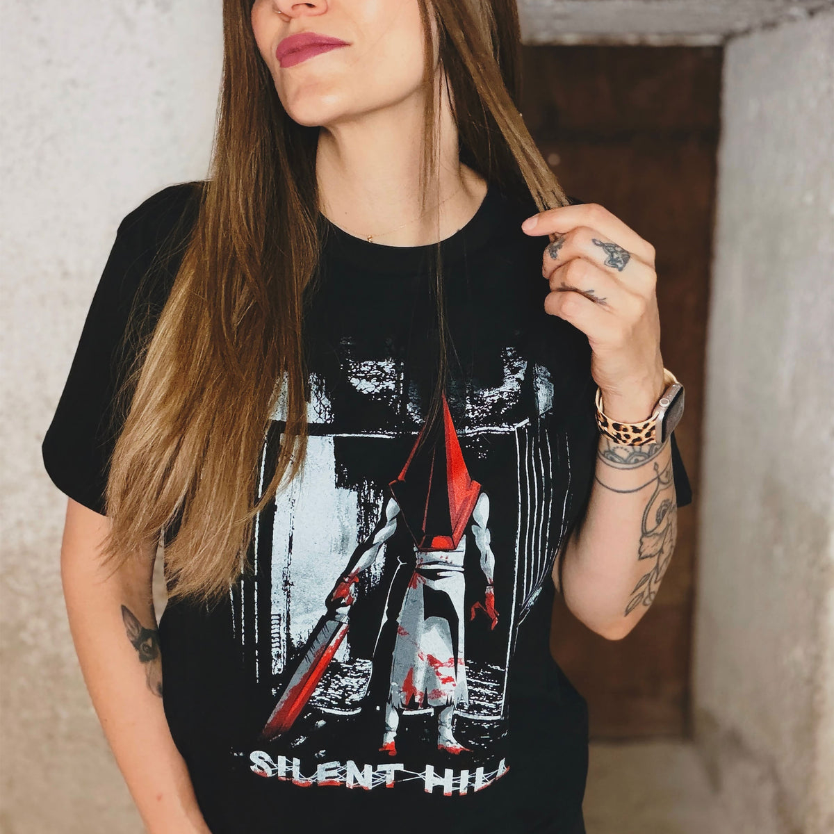 Produktbild Svart Pyramid Head T-shirt för Silent Hill-fans
