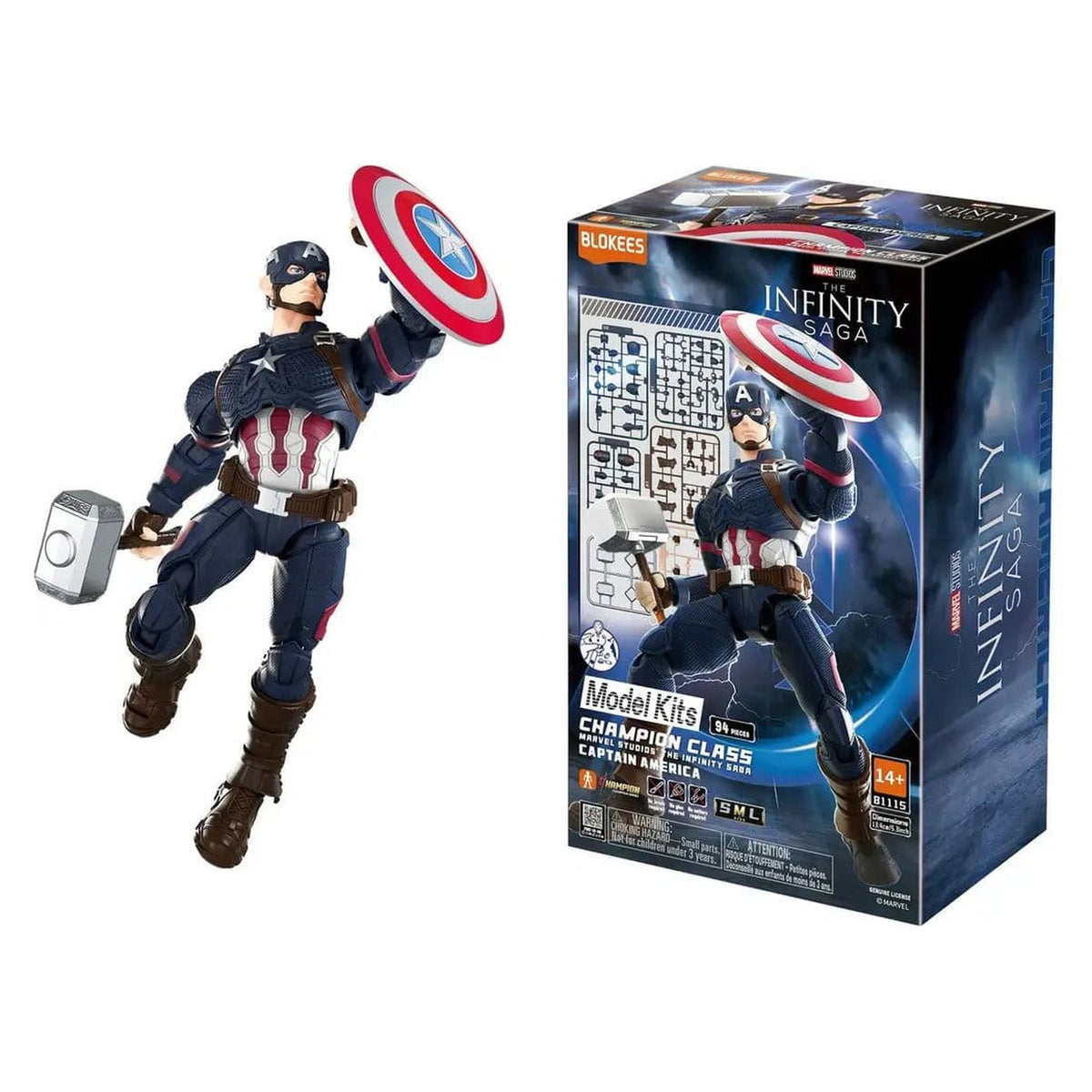 Produktbild Marvel Blokees Byggsats Captain America
