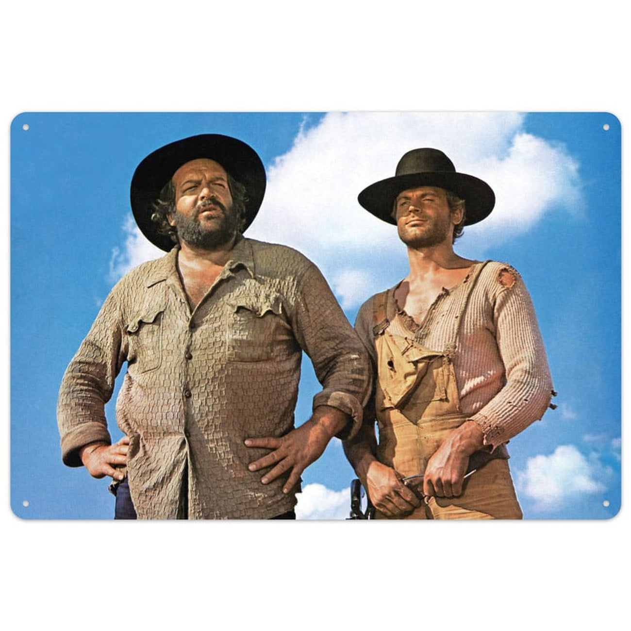 Produktbild Bud Spencer & Terence Hill Blå himmel plåtskylt 20 x