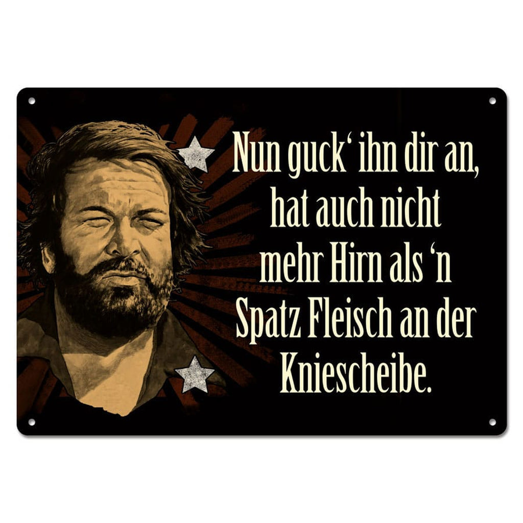 Produktbild Bud Spencer Plåtskylt Titta på honom,... 10 x 15 cm