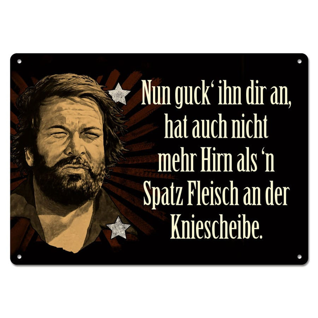 Produktbild Bud Spencer Plåtskylt Titta på honom,... 10 x 15 cm