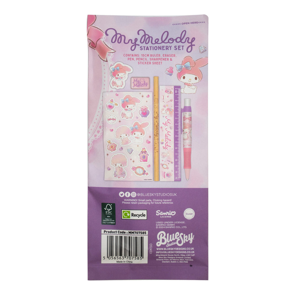 Produktbild Sanrio My Melody skrivset i 6-pack