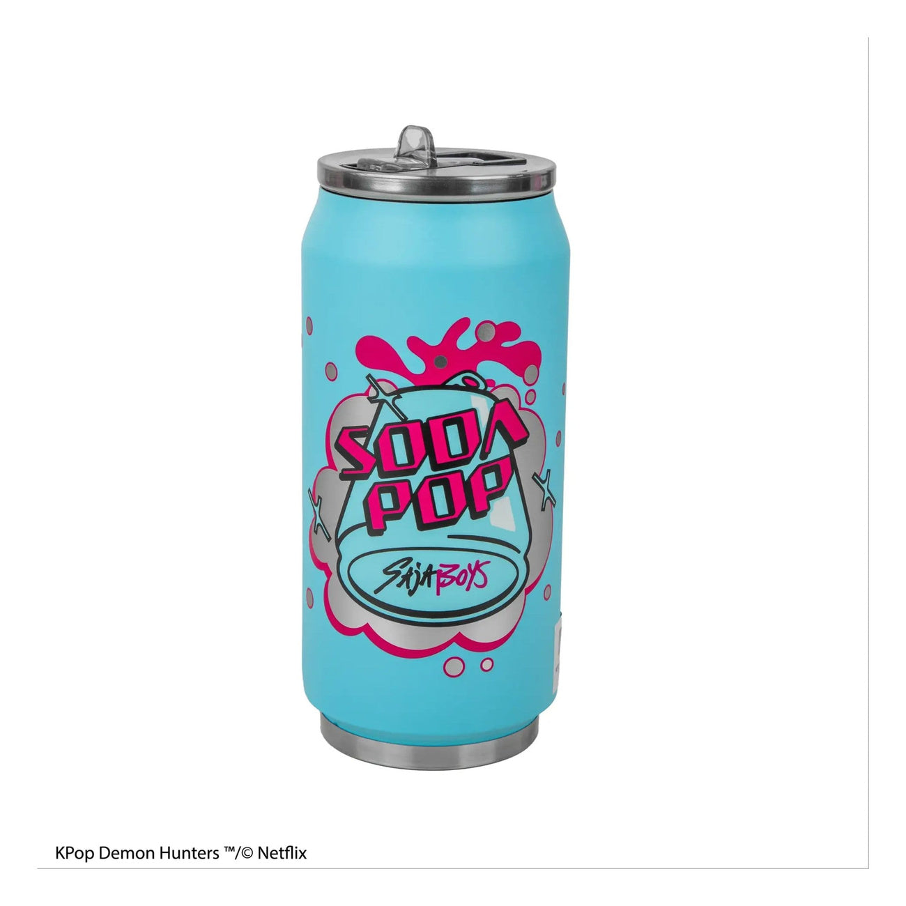 Produktbild KPop Demon Hunters Soda Pop Can termosmugg med sugrör